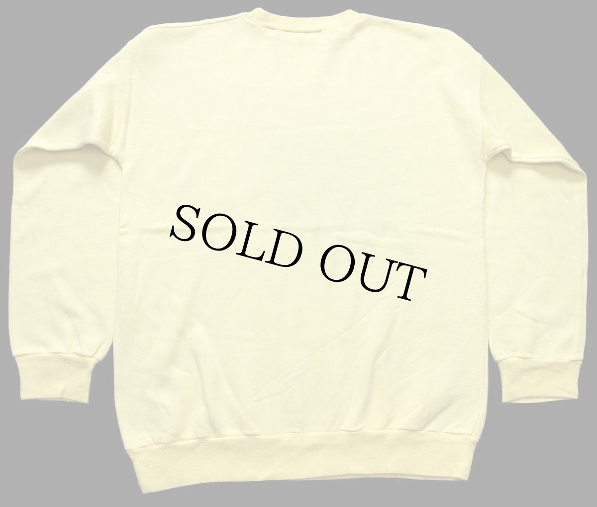 画像2: 80s CAMPUS グリーンアップル アート 染み込みプリント スウェット 薄黄 (2)