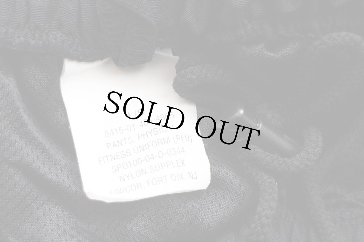 画像6: 00s 米軍 U.S.ARMY PFU トレーニング ナイロンパンツ 黒 L/S★05 (6)