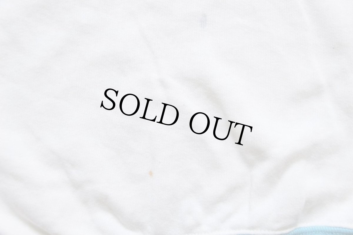 画像6: 80s FIRST LINE COLLECTION NAVY 染み込みプリント 半袖スウェット 白 (6)