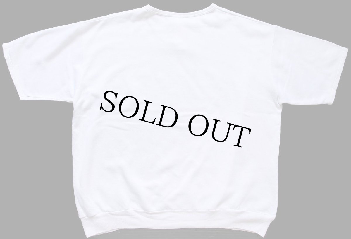 画像2: 80s SHISEIDO アート ヘンリーネック 半袖スウェット 白★資生堂 (2)