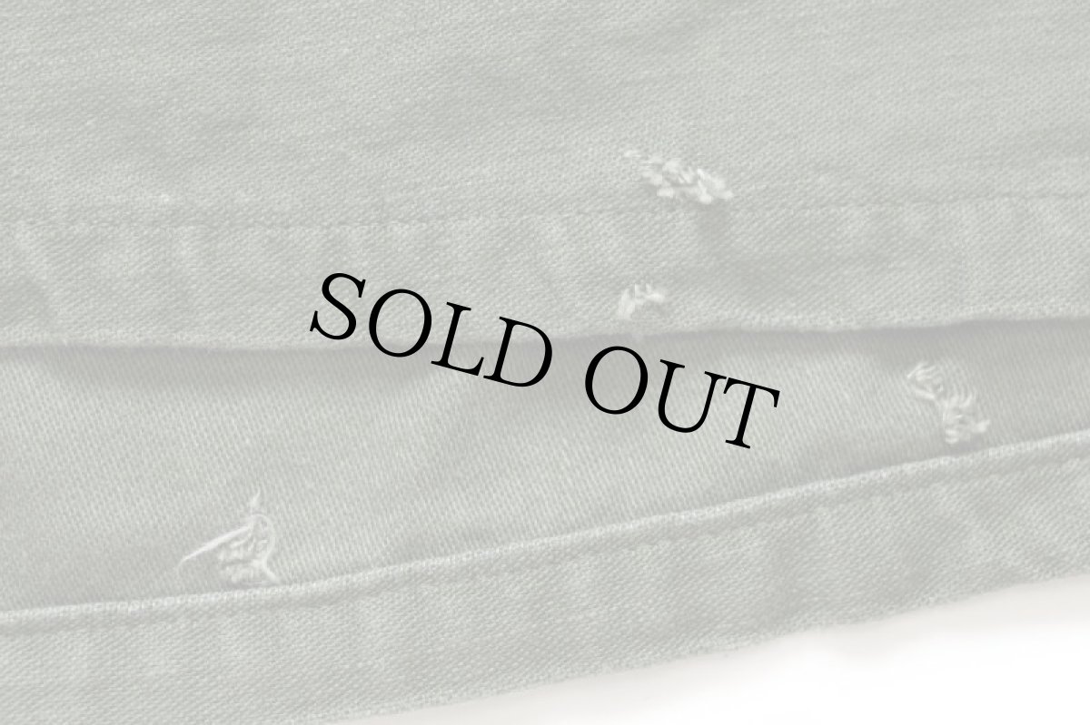 画像6: 70s 米軍 U.S.ARMY パッチ&ピンズ付き コットンサテン ユーティリティシャツ オリーブグリーン 17.5 (6)