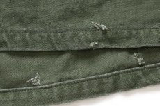 画像6: 70s 米軍 U.S.ARMY パッチ&ピンズ付き コットンサテン ユーティリティシャツ オリーブグリーン 17.5 (6)