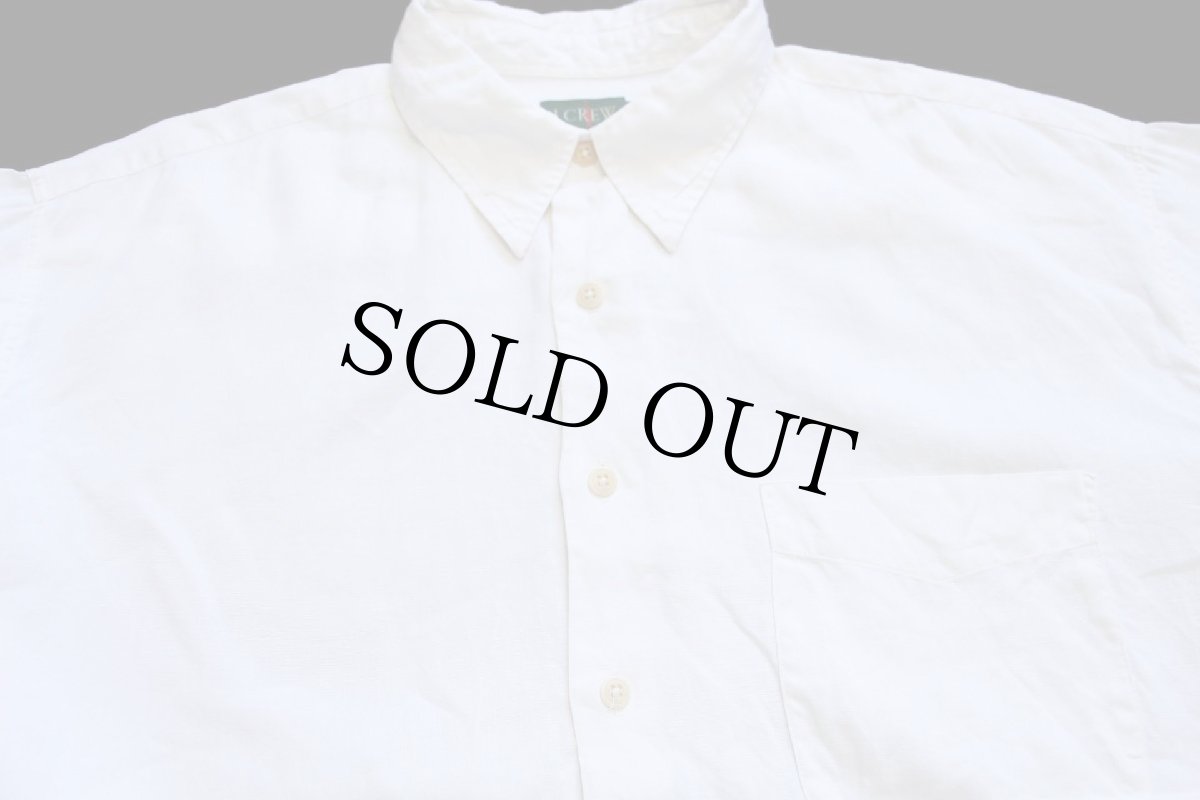 画像3: 90s J.CREW 無地 リネンシャツ ナチュラル XL (3)