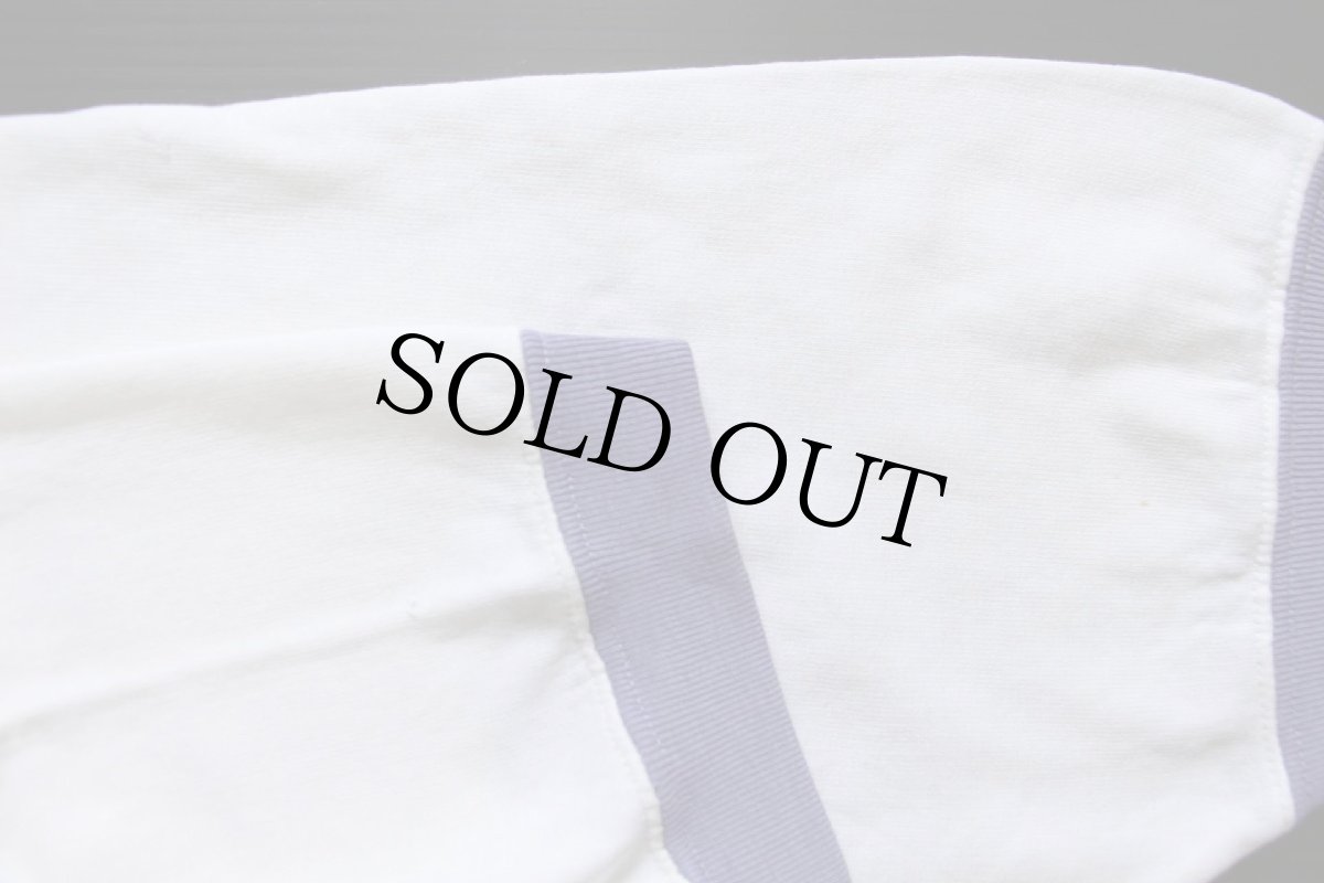 画像7: 80s FIRST LINE COLLECTION NAVY 染み込みプリント 半袖スウェット 白 (7)