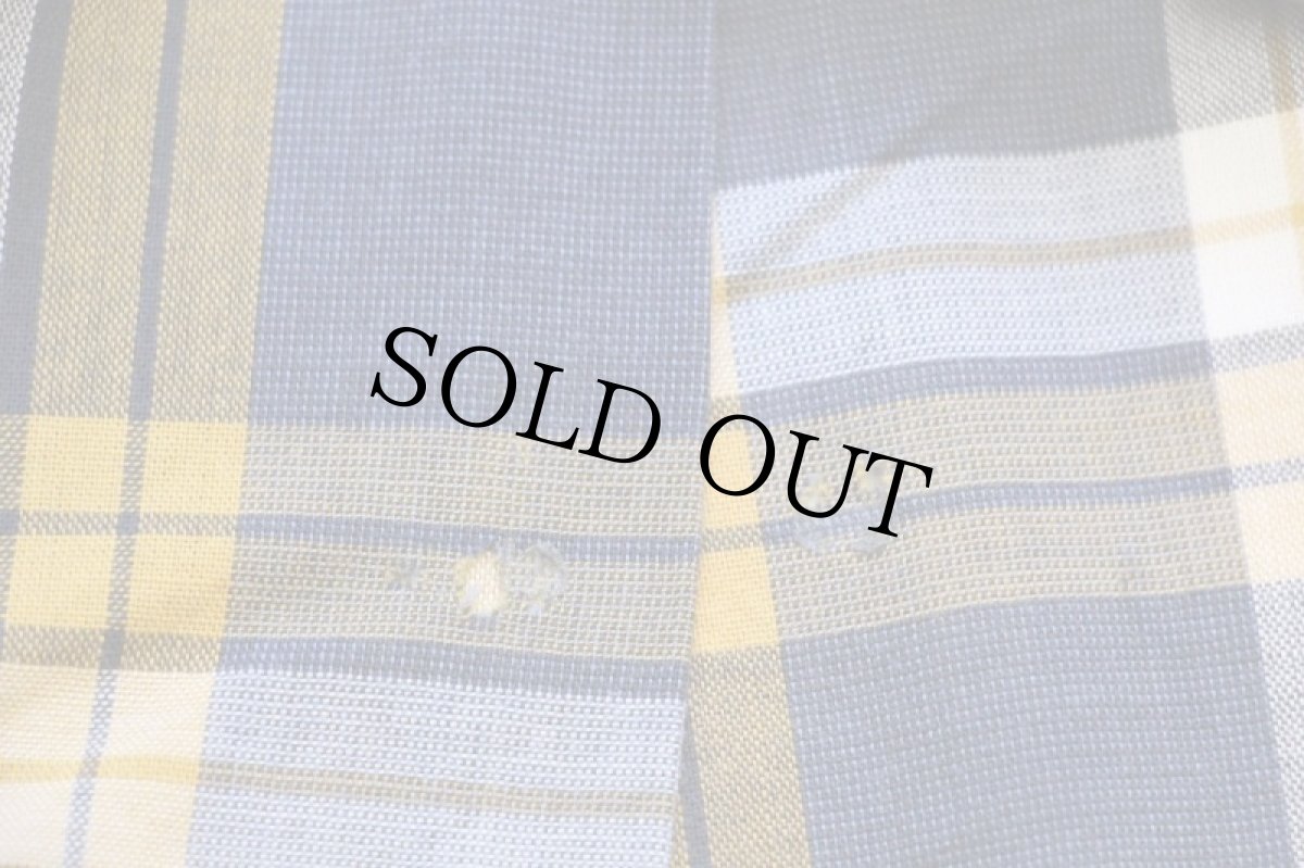 画像7: 60s USA製 ARROW チェック コットン オープンカラーシャツ M (7)