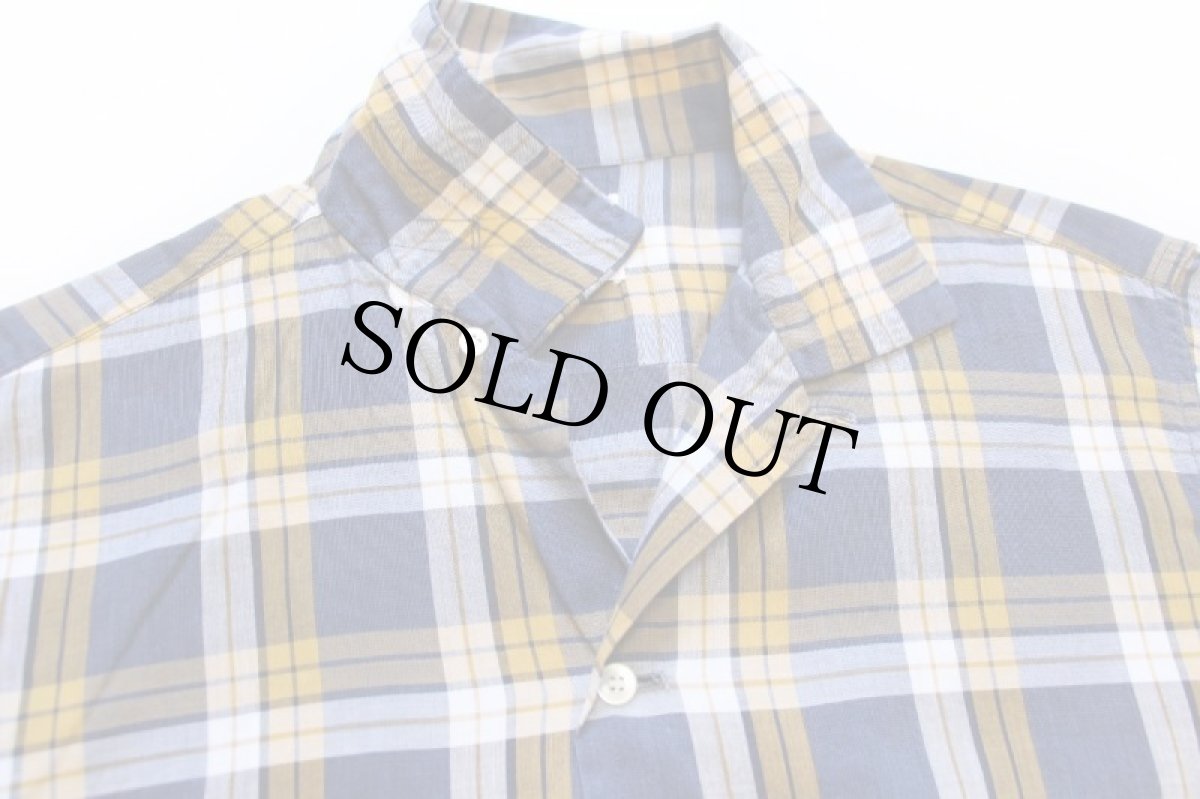 画像3: 60s USA製 ARROW チェック コットン オープンカラーシャツ M (3)