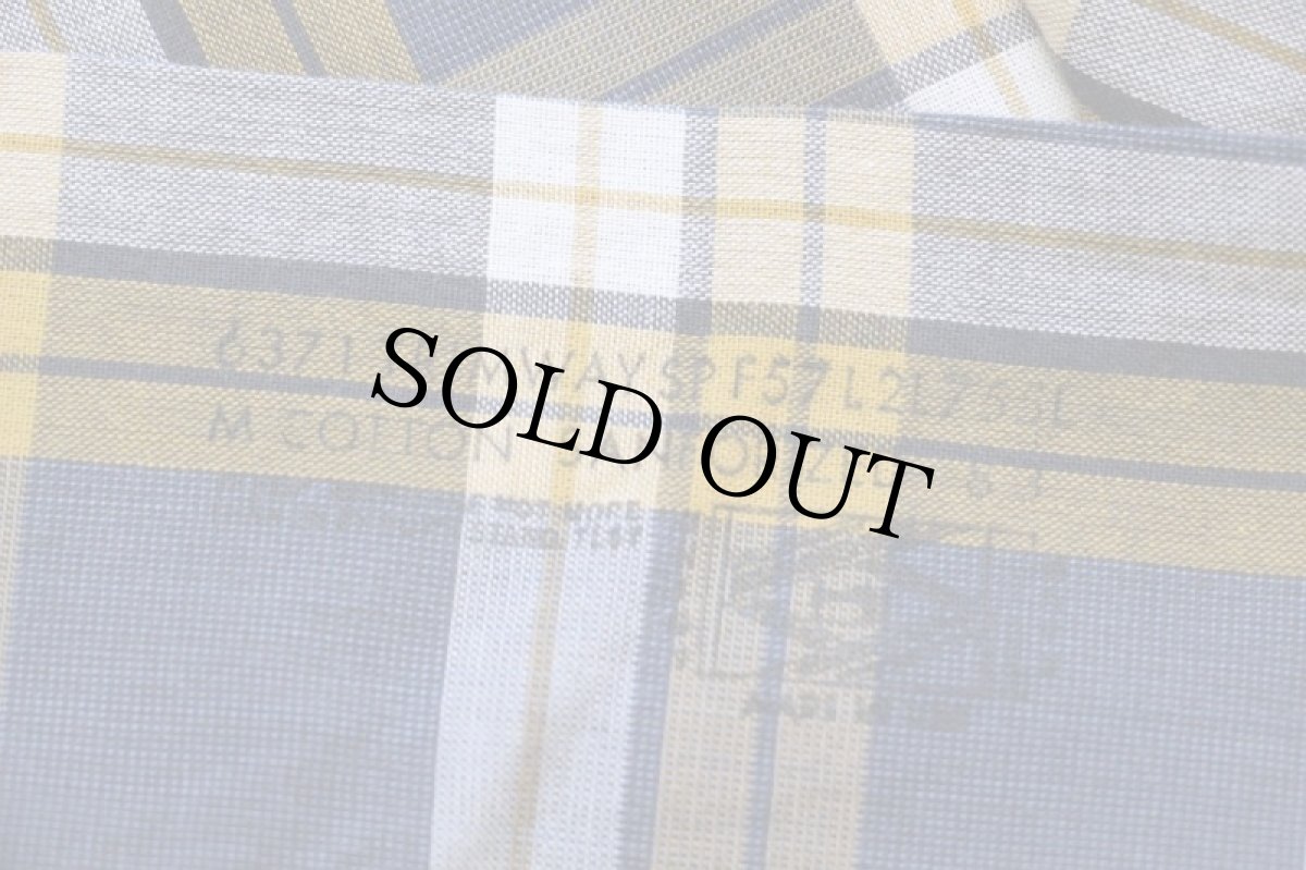 画像5: 60s USA製 ARROW チェック コットン オープンカラーシャツ M (5)