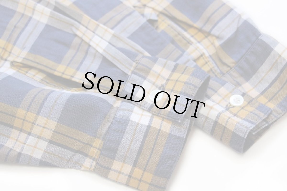 画像6: 60s USA製 ARROW チェック コットン オープンカラーシャツ M (6)