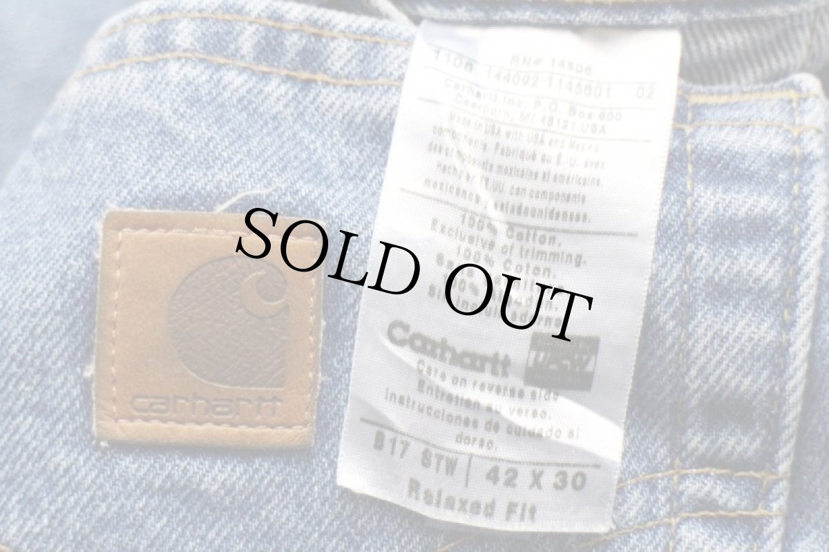 画像7: デッドストック★00s USA製 carharttカーハート デニムパンツ w42 L30★SDP2656 (7)
