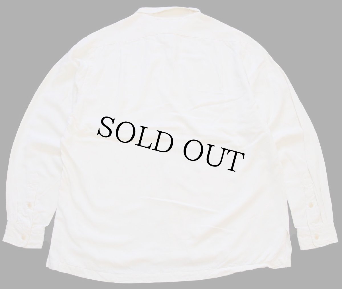 画像2: 90s ポロ ラルフローレン CLAYTON 無地 レーヨンシャツ アイボリー XL (2)