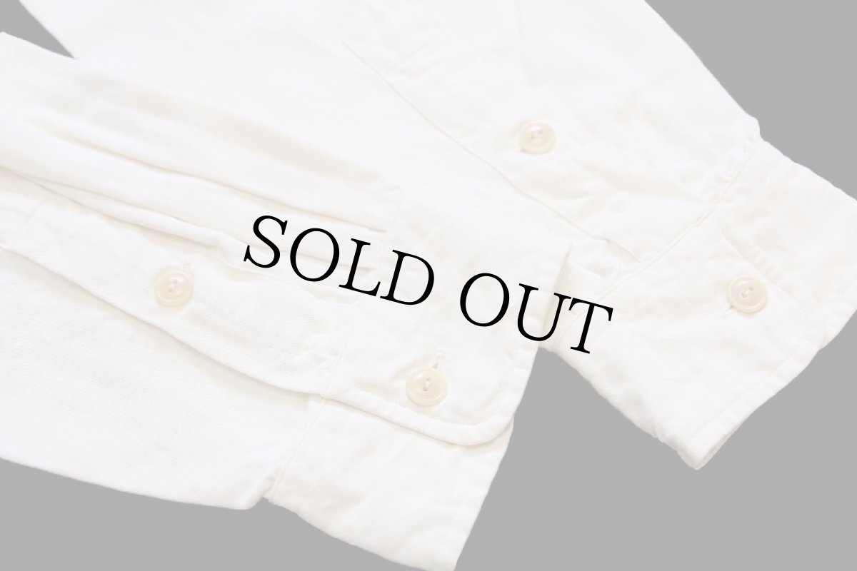 画像5: 90s ポロ ラルフローレン CLAYTON 無地 レーヨンシャツ アイボリー XL (5)