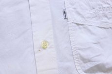画像6: 90s イタリア製 Levi'sリーバイス ロゴ刺繍 ボタンダウン コットンシャツ 白 M★ユーロ (6)