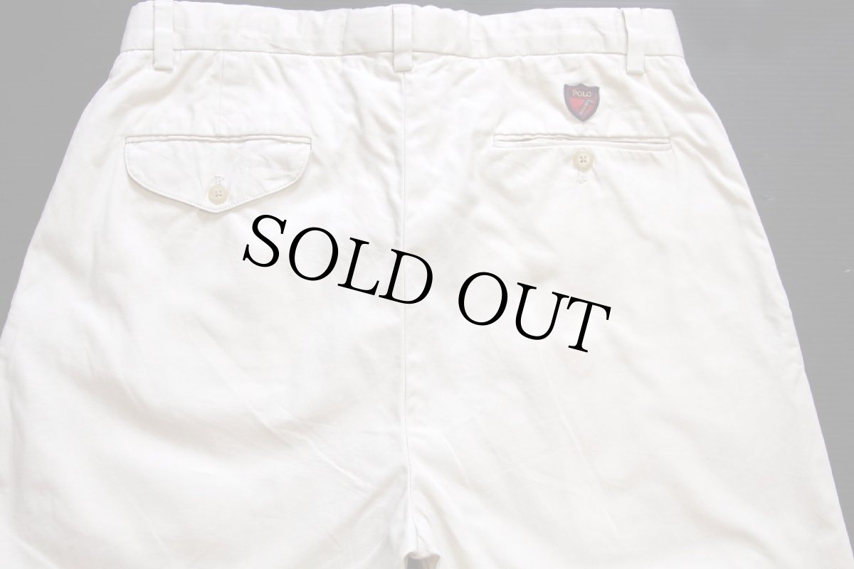 画像5: 00s POLO GOLF ラルフローレン FAIRWAY PANT ツータック コットン チノパン アイボリー w32 L30 (5)