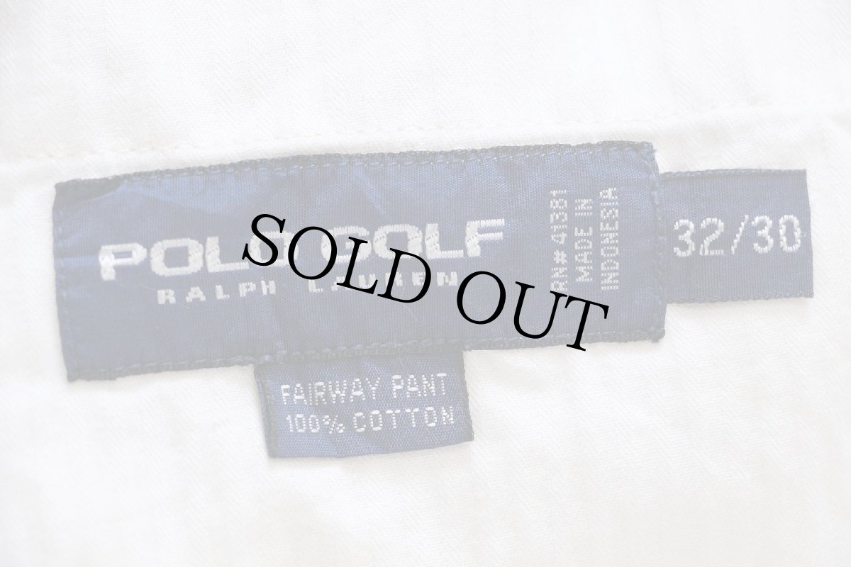 画像6: 00s POLO GOLF ラルフローレン FAIRWAY PANT ツータック コットン チノパン アイボリー w32 L30 (6)