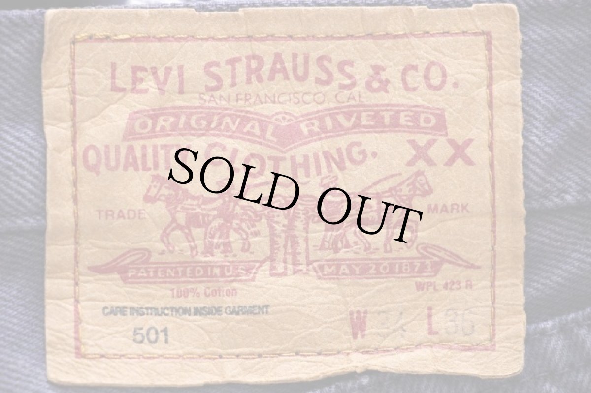 画像6: 90s フランス製 Levi'sリーバイス 501 後染め カラーデニムパンツ ナス紺 w34★ユーロ (6)