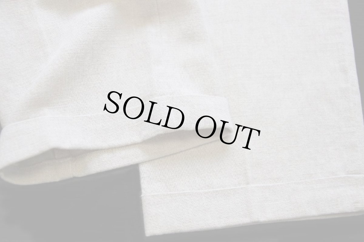 画像7: 00s DOCKERSドッカーズ ツータック スラックス リネン×コットンパンツ ベージュ w34 L30★Levi'sリーバイス (7)