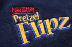 画像4: 00s メキシコ製 Championチャンピオン Nestle Pretzel Flipz 刺繍 リバースウィーブ スウェット 紺 L (4)