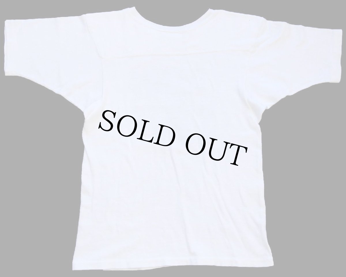 画像2: 70s USA製 Healthknit PENN STATE コットン フットボールTシャツ 白 S (2)