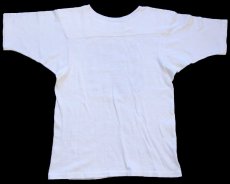 画像3: 70s USA製 Healthknit PENN STATE コットン フットボールTシャツ 白 S (3)