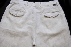 画像5: 00s DOCKERSドッカーズ ツータック スラックス リネン×コットンパンツ ベージュ w34 L30★Levi'sリーバイス (5)