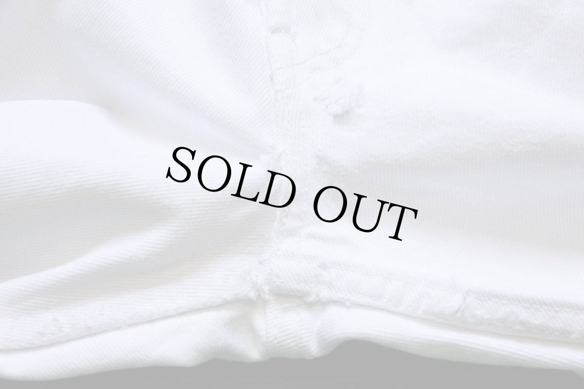 画像9: 90s USA製 Levi'sリーバイス 501 カットオフ ホワイト デニムパンツ w36 (9)