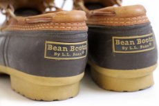 画像5: USA製 L.L.Bean ビーンブーツ ラバーモカシン タン×ブラウン 9M★ガムシューズ (5)