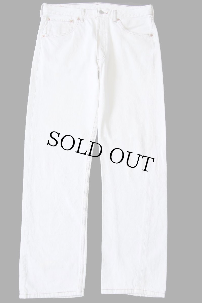 画像2: 90s USA製 Levi'sリーバイス 501 カラーデニムパンツ 生成り w32 L30 (2)