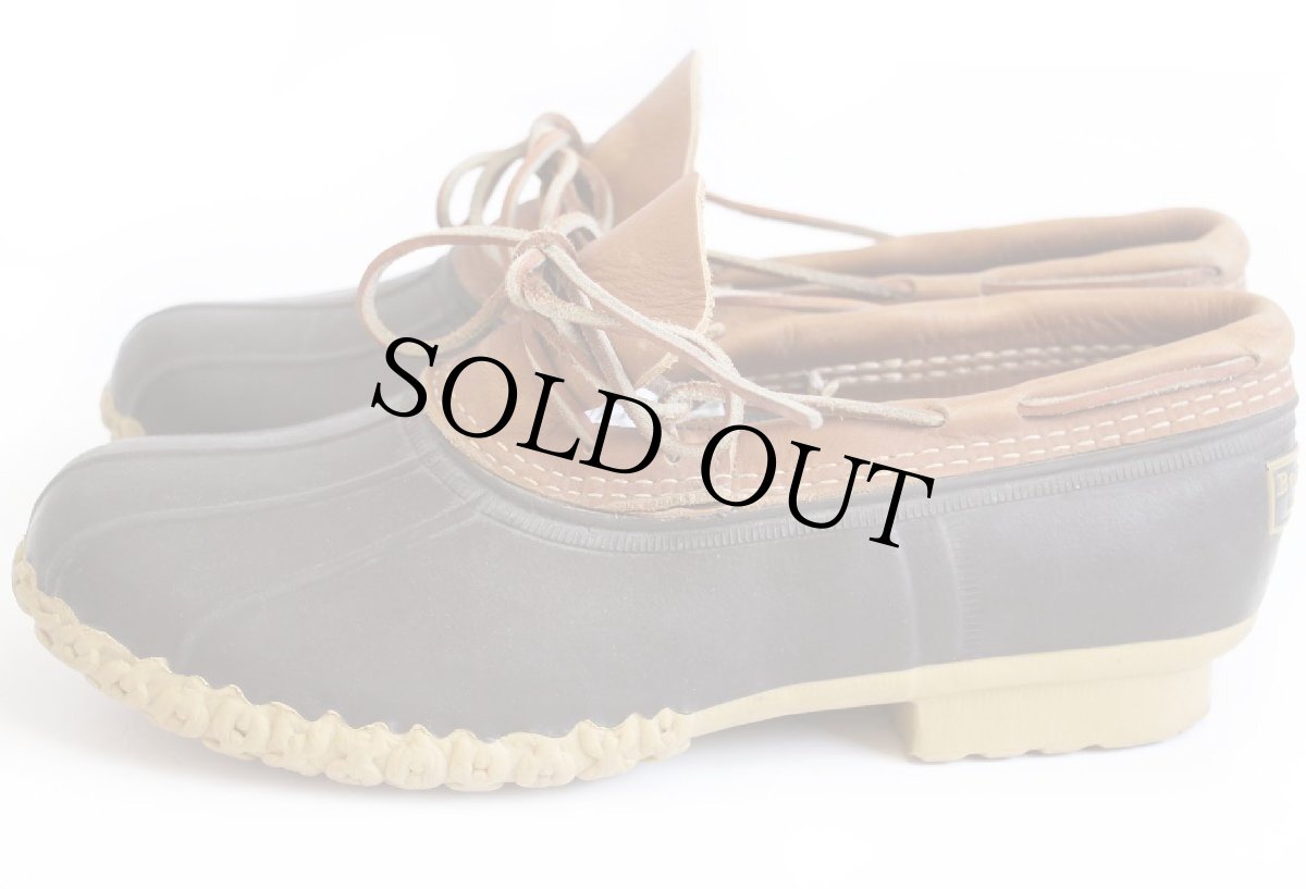 画像2: USA製 L.L.Bean ビーンブーツ ラバーモカシン タン×ブラウン 9M★ガムシューズ (2)