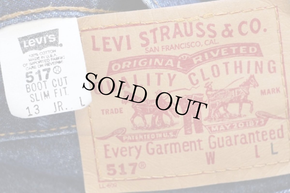 画像6: 00s USA製 Levi'sリーバイス 517 デニムパンツ 13 JR. L★68 ブーツカット (6)