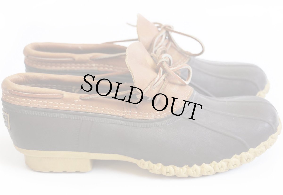 画像3: USA製 L.L.Bean ビーンブーツ ラバーモカシン タン×ブラウン 9M★ガムシューズ (3)