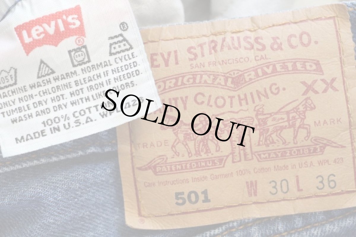 画像6: 90s USA製 Levi'sリーバイス 501 デニムパンツ w30 L36★109 (6)