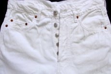 画像4: 90s USA製 Levi'sリーバイス 501 ホワイト デニムパンツ w32 L34 (4)