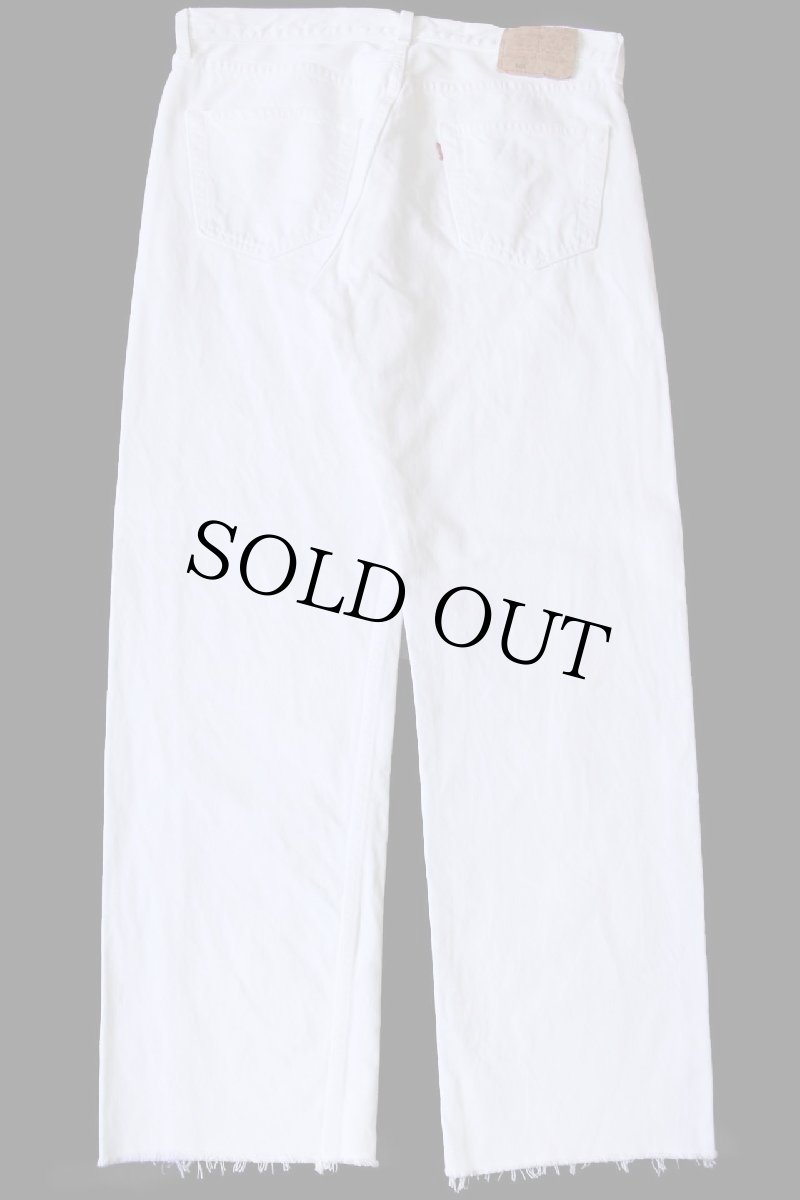 画像3: 90s USA製 Levi'sリーバイス 501 カットオフ ホワイト デニムパンツ w36 (3)