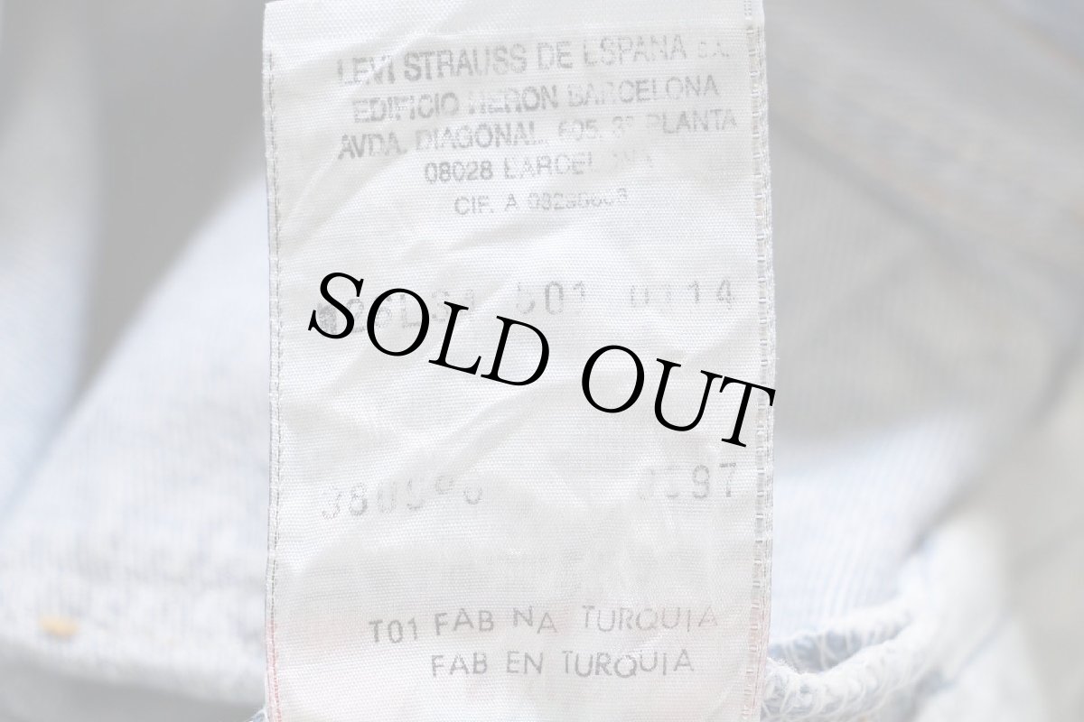 画像7: 90s トルコ製 Levi'sリーバイス 501 デニムパンツ w26★108 ユーロ (7)