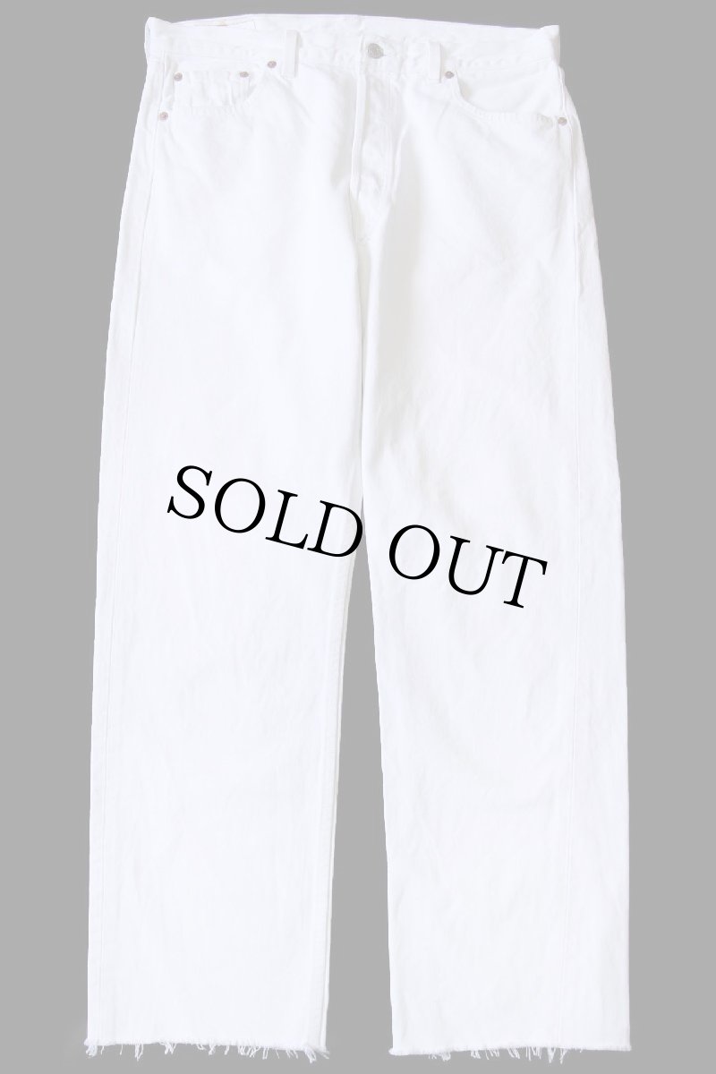 画像2: 90s USA製 Levi'sリーバイス 501 カットオフ ホワイト デニムパンツ w36 (2)