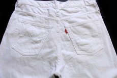 画像5: 90s USA製 Levi'sリーバイス 501 ホワイト デニムパンツ w32 L34 (5)