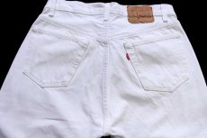 画像5: 80s USA製 Levi'sリーバイス 501 ホワイト デニムパンツ w33 (5)