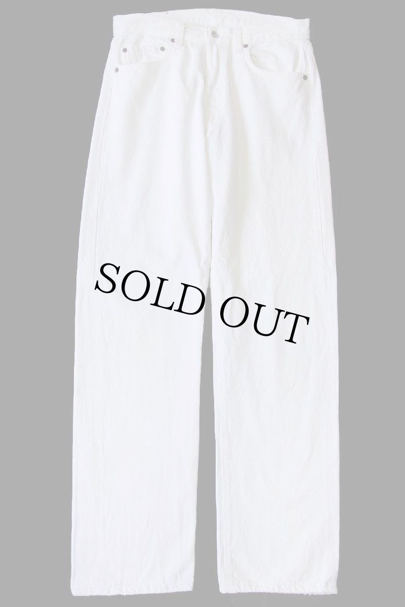 画像2: 80s USA製 Levi'sリーバイス 501 ホワイト デニムパンツ w33 (2)