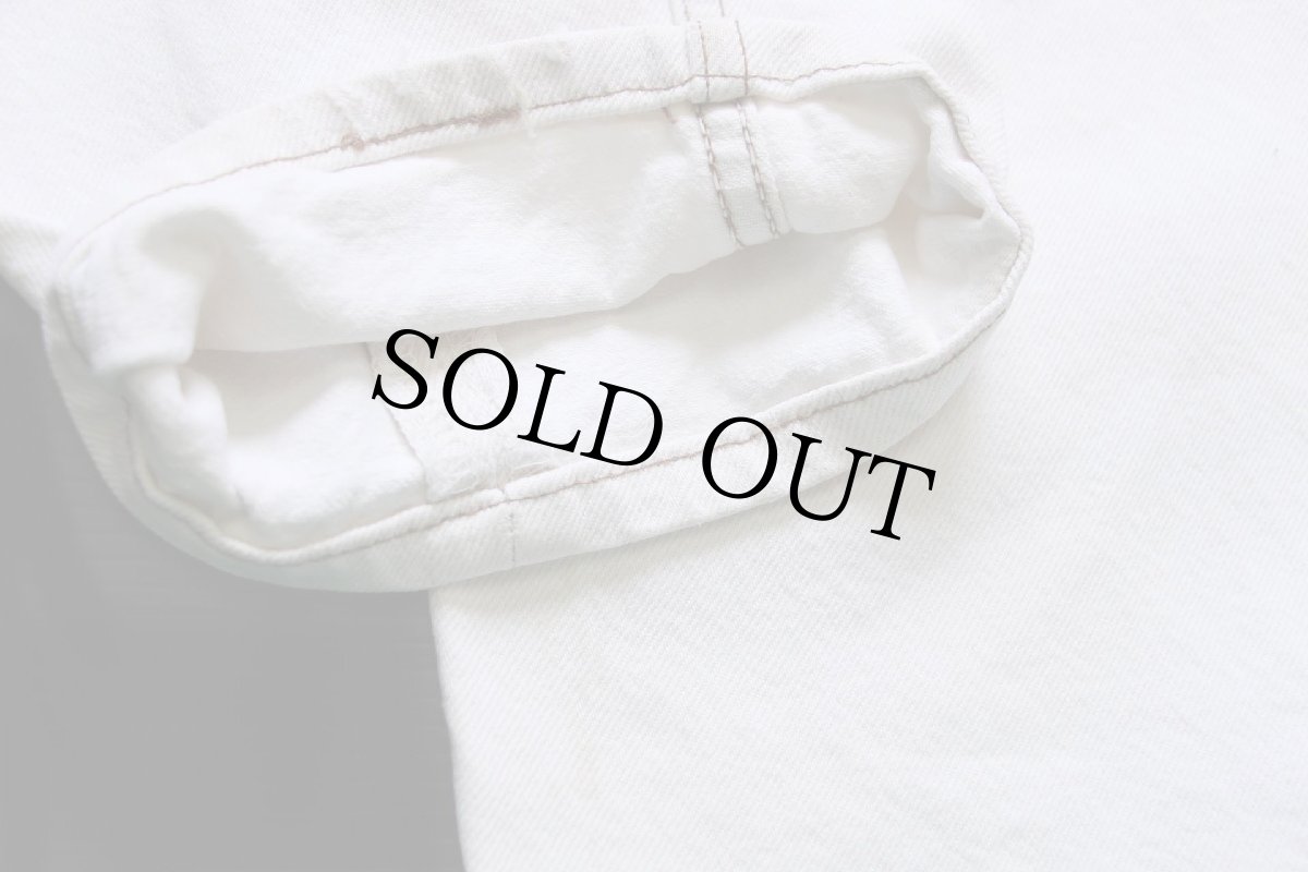 画像9: 90s USA製 Levi'sリーバイス 501 カラーデニムパンツ 生成り w32 L30 (9)