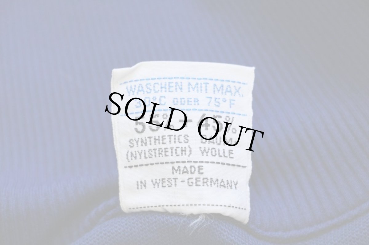 画像7: 80s 西ドイツ製 adidasアディダス ハイネック 無地 トラックジャケット&パンツ セットアップ 紺×白 4★ジャージ (7)