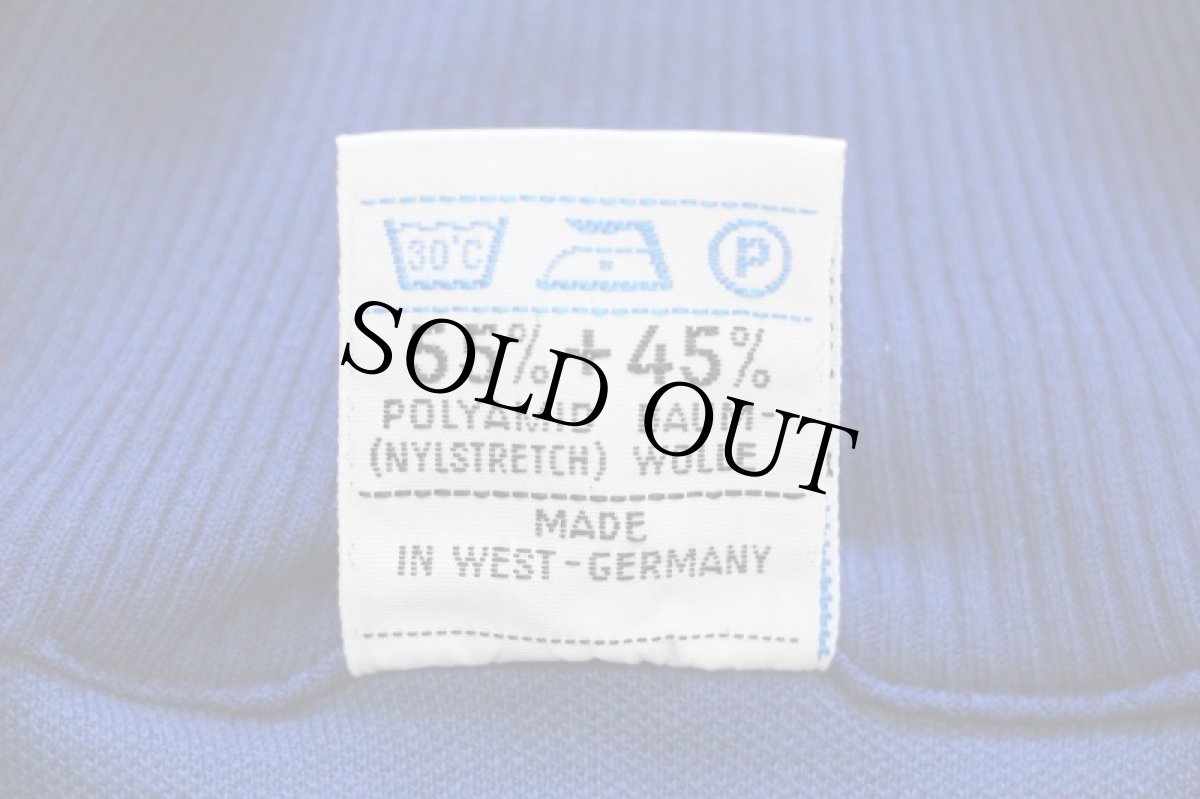 画像6: 80s 西ドイツ製 adidasアディダス ハイネック 無地 トラックジャケット&パンツ セットアップ 紺×白 8★ジャージ (6)