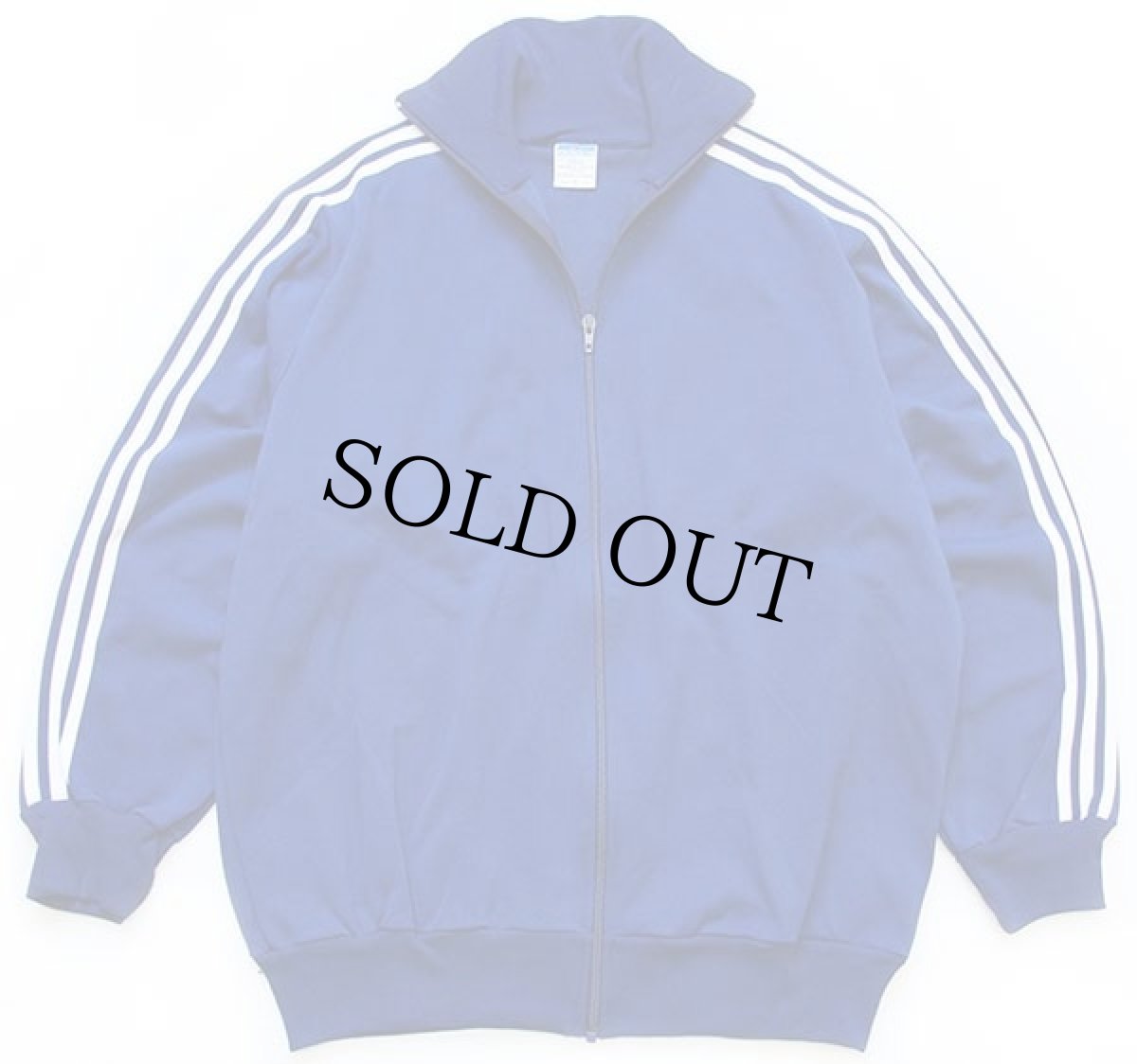 画像2: 80s 西ドイツ製 adidasアディダス ハイネック 無地 トラックジャケット&パンツ セットアップ 紺×白 8★ジャージ (2)