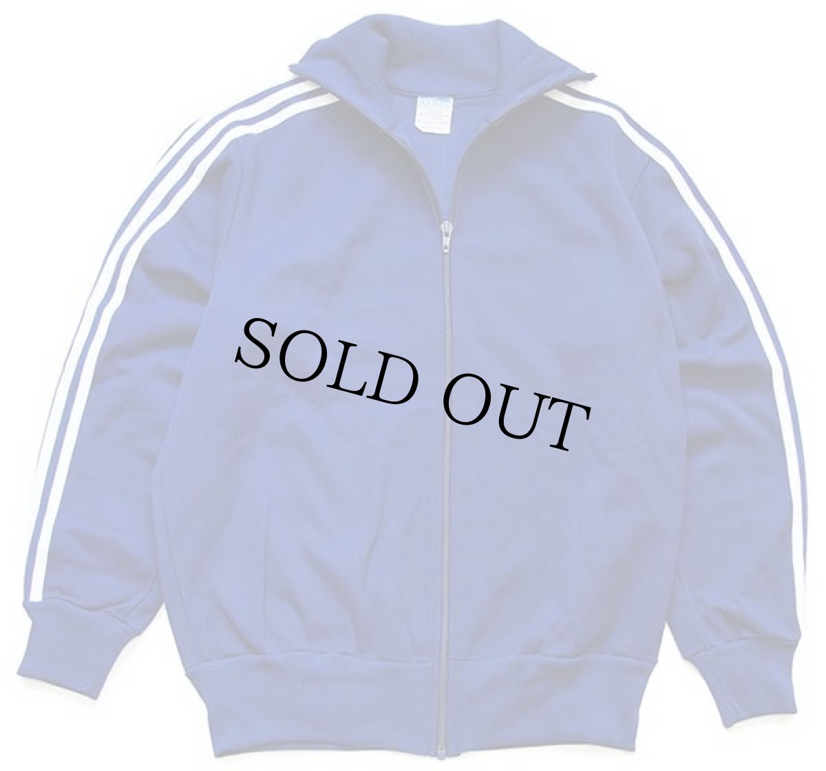 画像2: 80s 西ドイツ製 adidasアディダス ハイネック 無地 トラックジャケット&パンツ セットアップ 紺×白 4★ジャージ (2)