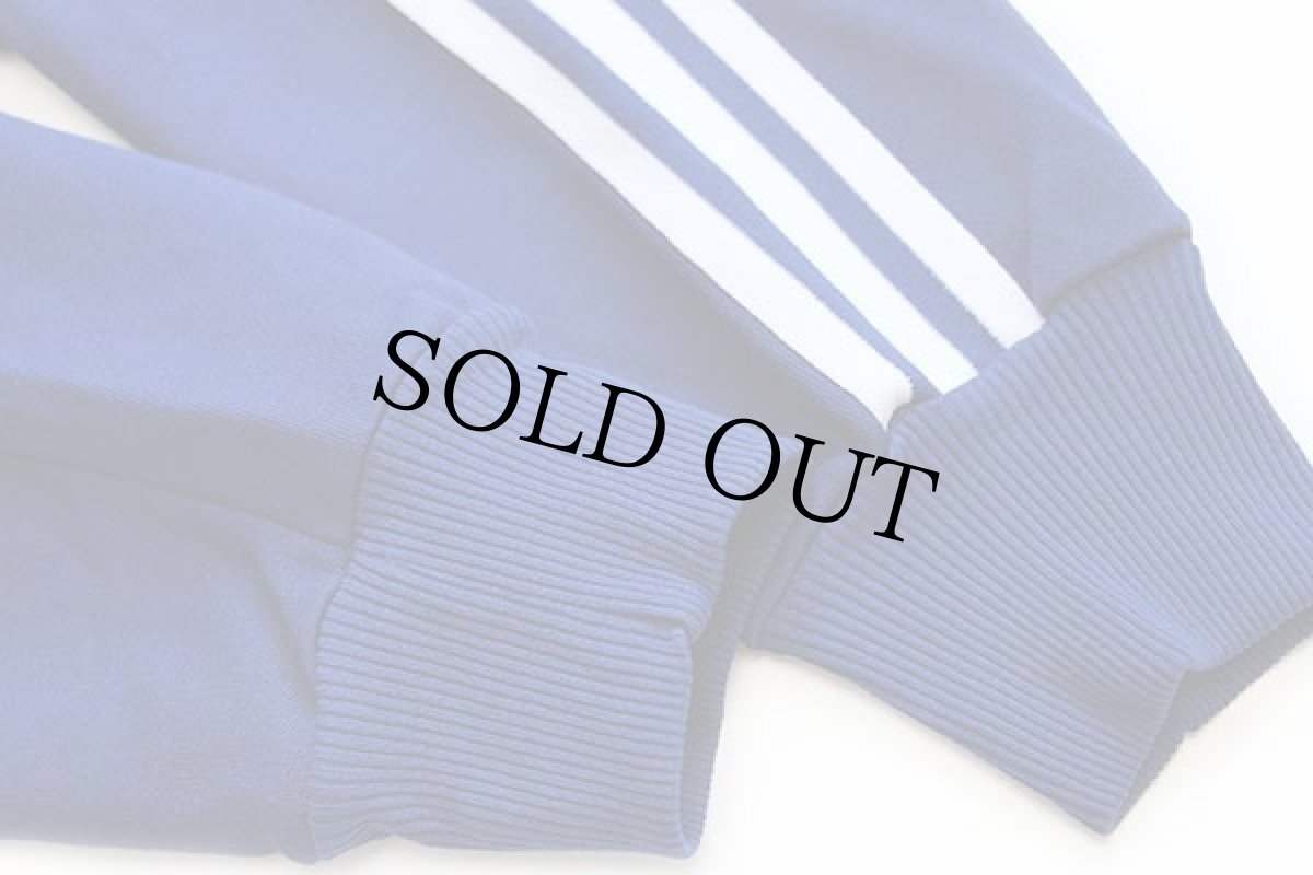 画像5: 80s 西ドイツ製 adidasアディダス ハイネック 無地 トラックジャケット&パンツ セットアップ 紺×白 4★ジャージ (5)