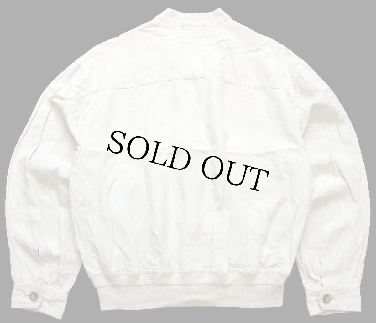 画像2: VIA ARDIGO A-1タイプ シルク×リネンジャケット アイボリー 48 (2)