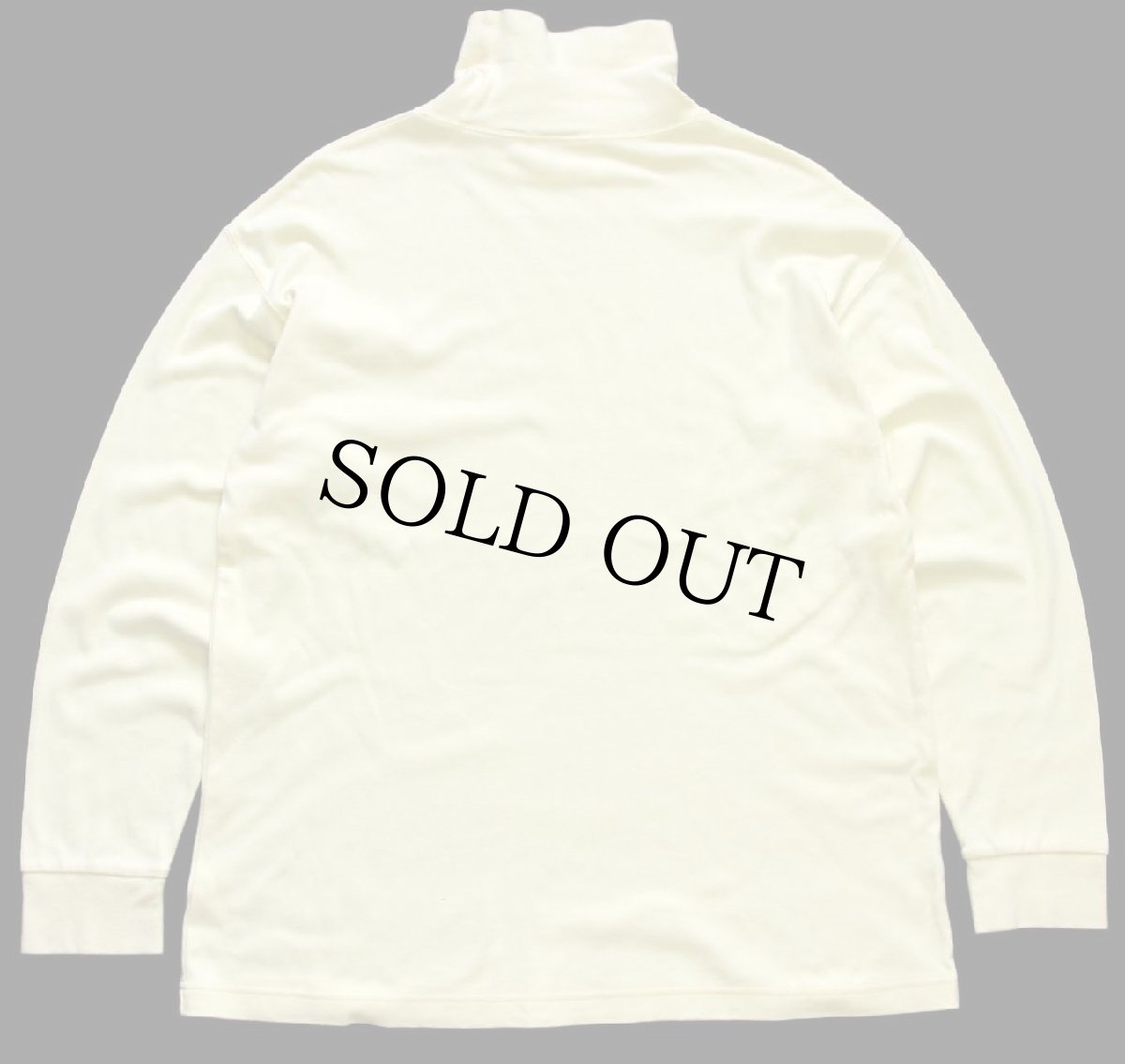 画像3: 90s IZOD 無地 タートルネック コットン 長袖Tシャツ ライトイエロー L-XL (3)