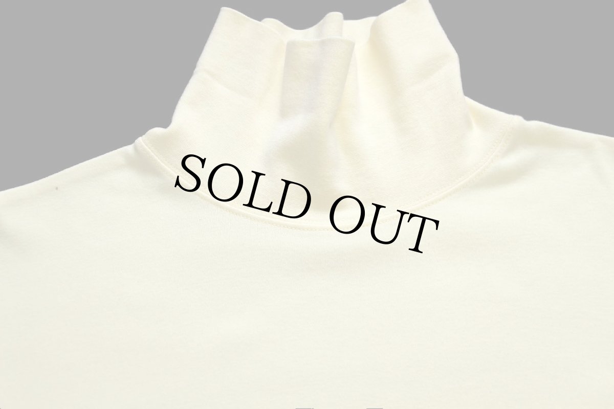 画像4: 90s IZOD 無地 タートルネック コットン 長袖Tシャツ ライトイエロー L-XL (4)