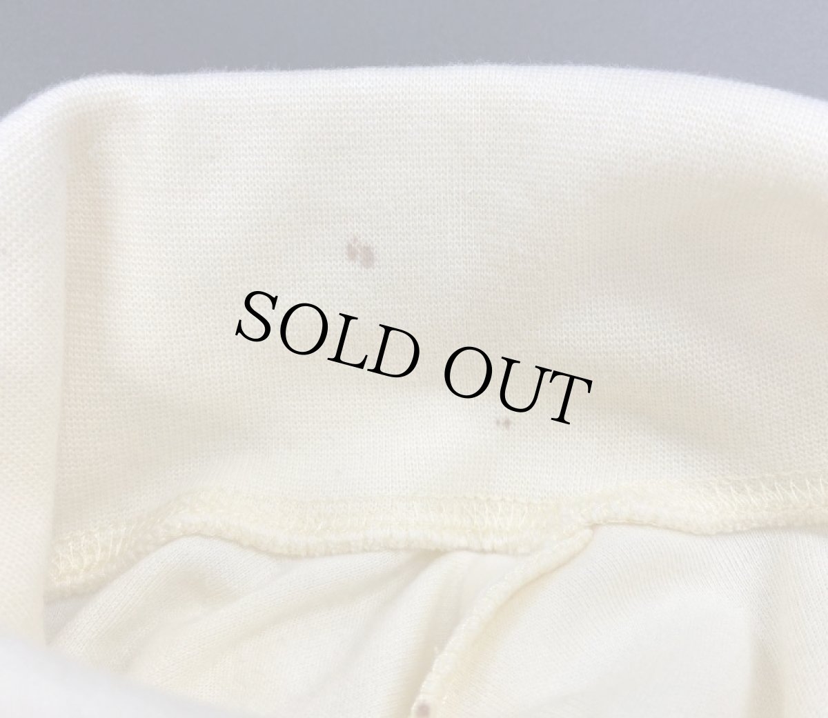 画像8: 90s IZOD 無地 タートルネック コットン 長袖Tシャツ ライトイエロー L-XL (8)