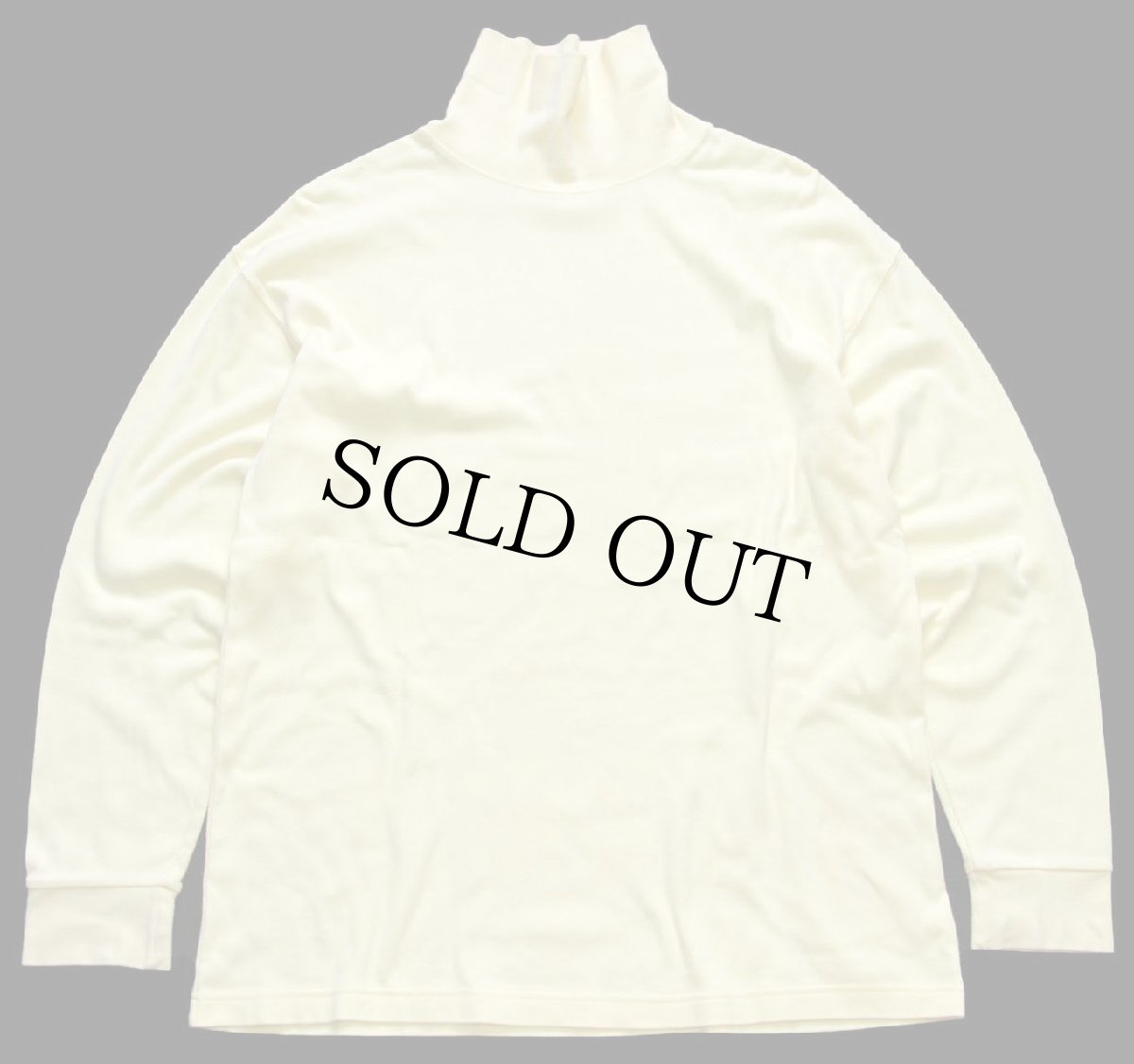 画像2: 90s IZOD 無地 タートルネック コットン 長袖Tシャツ ライトイエロー L-XL (2)