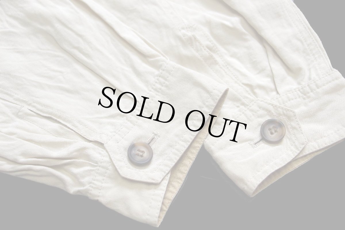 画像6: VIA ARDIGO A-1タイプ シルク×リネンジャケット アイボリー 48 (6)